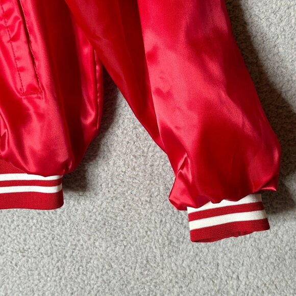 Vintage Hartwell Sports Red Satin Bomber Jacket XL USA Made 700 Club Bowling - Picture 7 of 14